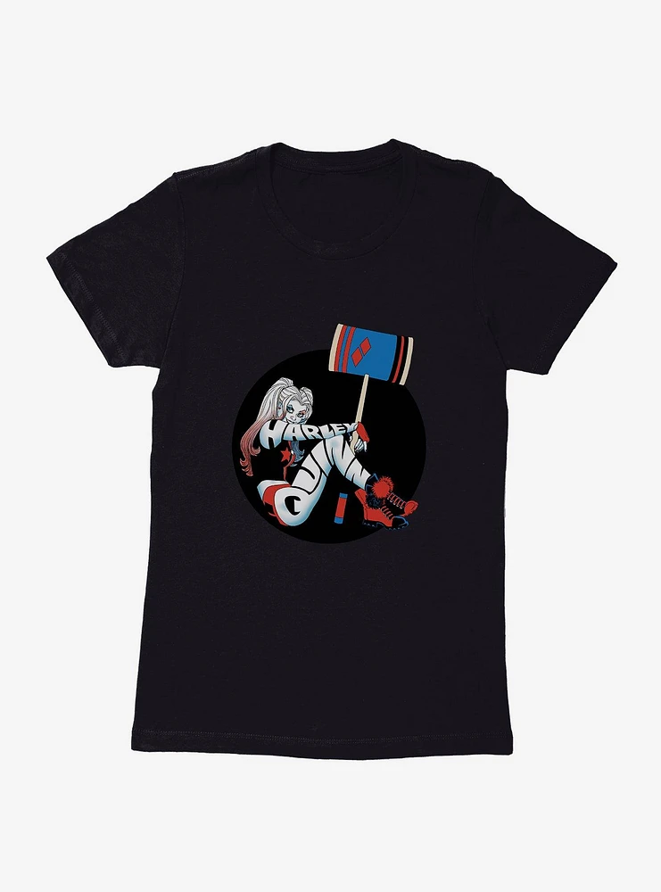 DC Comics Batman Harley Quinn Circle Photo Womens T-Shirt