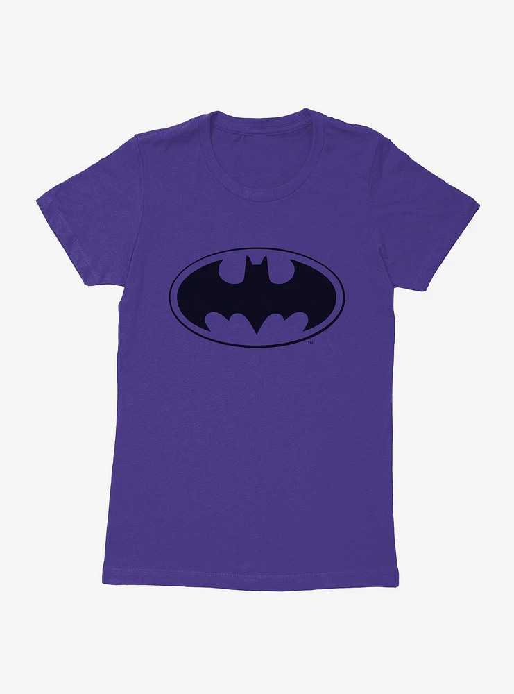 DC Comics Batman Bat Logo Womens Purple T-Shirt