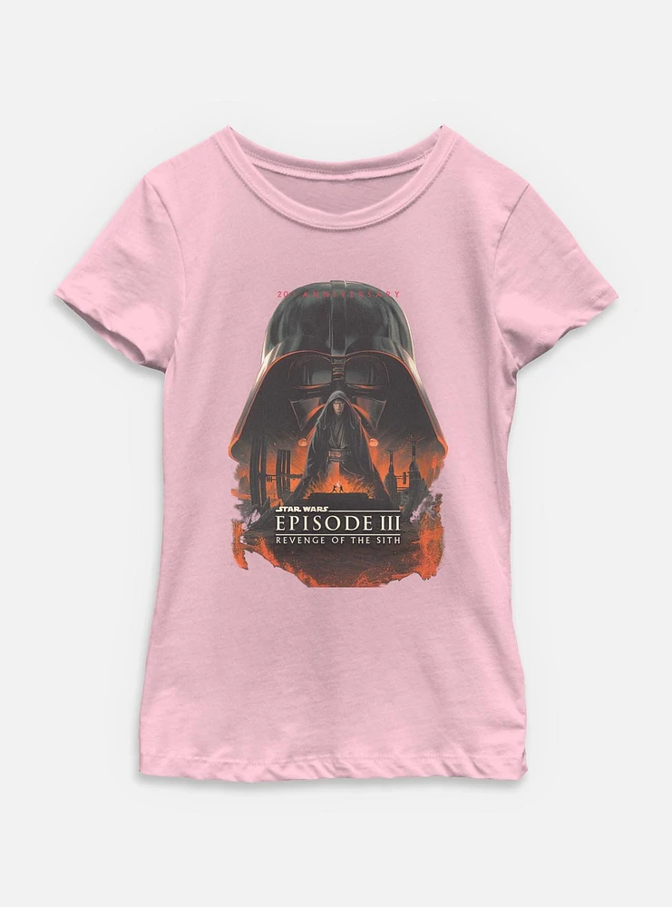 Star Wars Episode III: Revenge Of The Sith 20th Anniversary Youth Girls T-Shirt