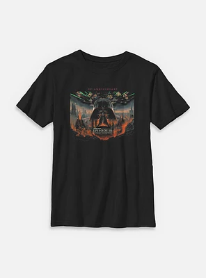 Star Wars Episode III: Revenge Of The Sith 20th Anniversary Scenic Poster Youth T-Shirt