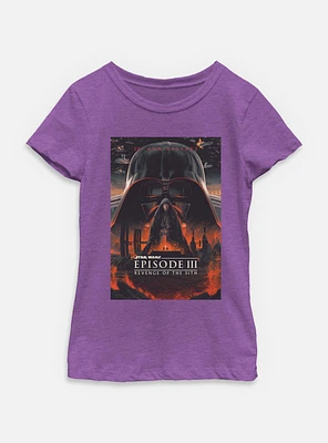 Star Wars Episode III: Revenge Of The Sith 20th Anniversary Poster Youth Girls T-Shirt