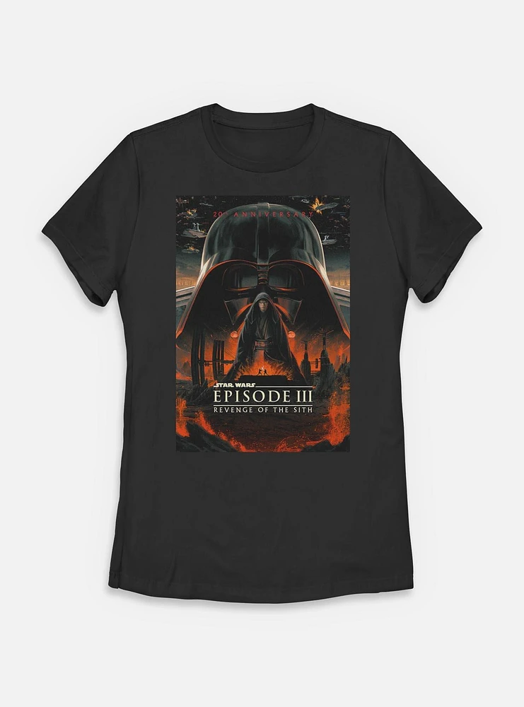 Star Wars Episode III: Revenge Of The Sith 20th Anniversary Poster Womens T-Shirt