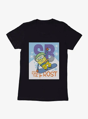 SpongeBob SquarePants Feel The Frost Snowboarding Womens T-Shirt