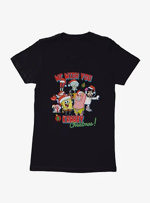 SpongeBob SquarePants Krabby Christmas Womens T-Shirt