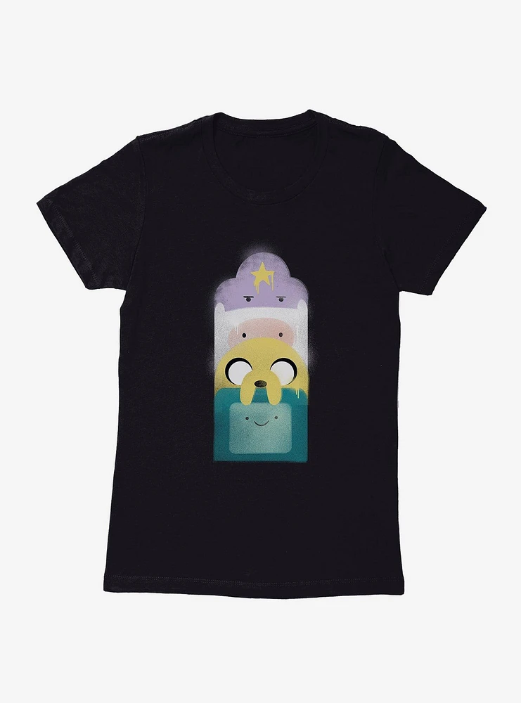 Adventure Time Characters Stack Womens T-Shirt