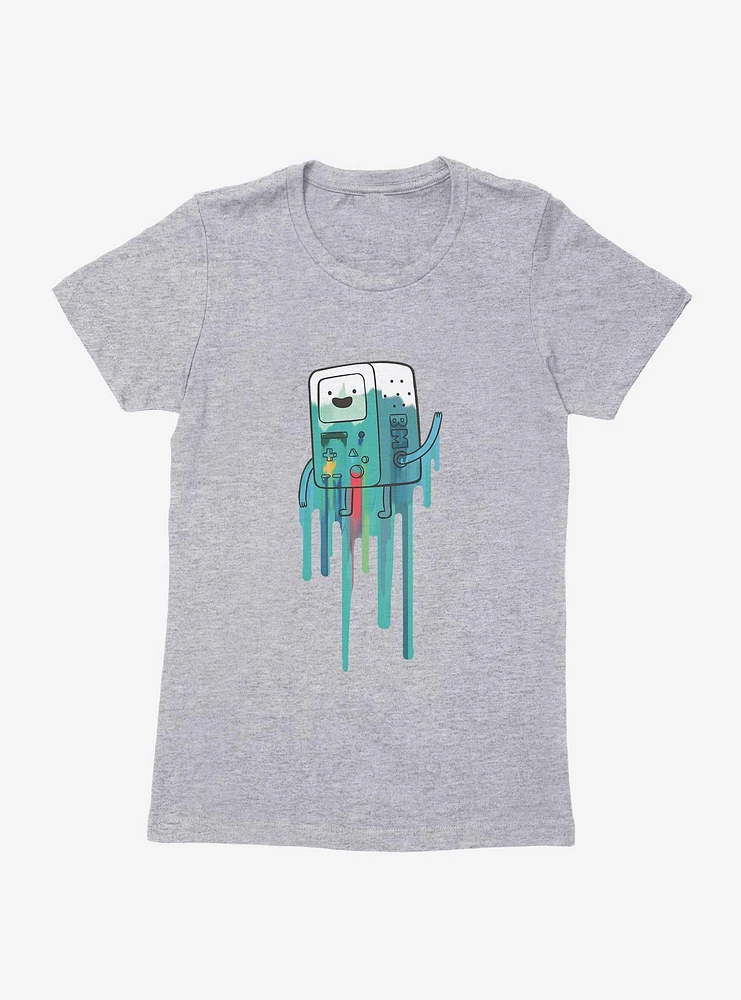 Adventure Time BMO Paint Drip Womens T-Shirt