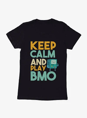 Adventure Time Keep Calm And Play BMO Womens T-Shirt