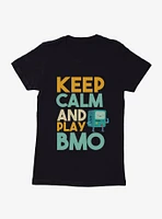 Adventure Time Keep Calm And Play BMO Womens T-Shirt