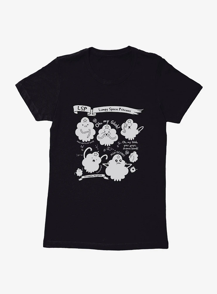 Adventure Time Space Princess Phrases Womens T-Shirt