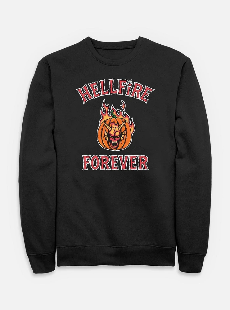 Stranger Things Hellfire Forever Pumpkin Sweatshirt
