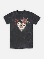 Stranger Things Hellfire Club Devil Heart Mineral Wash T-Shirt