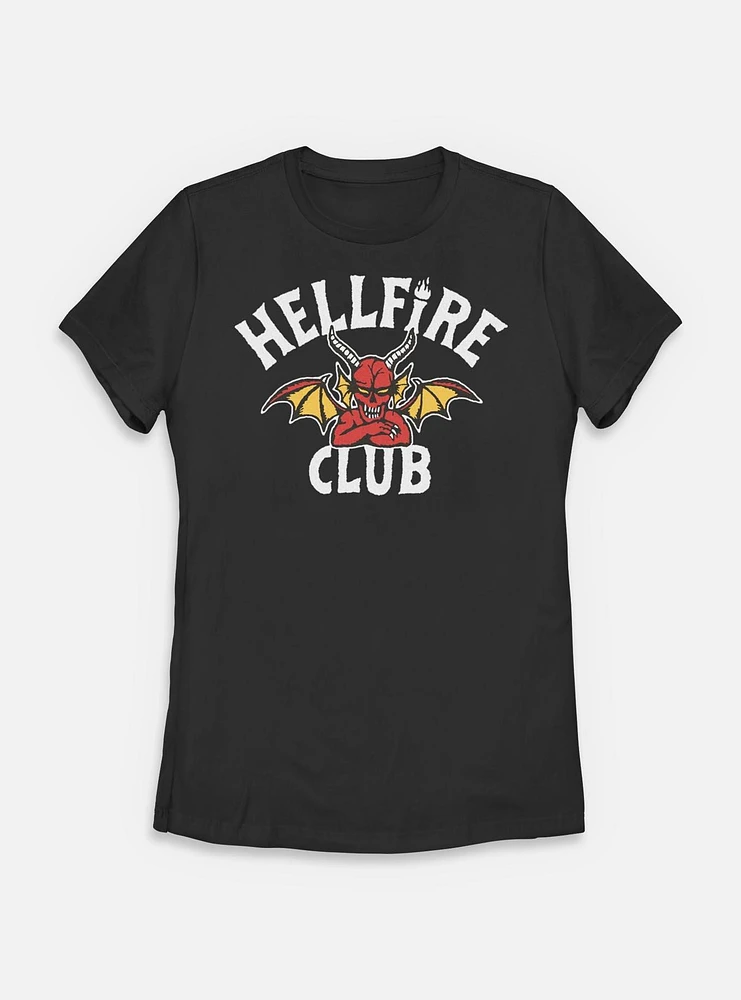 Stranger Things Devil Hellfire Club Logo Womens T-Shirt