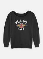 Stranger Things Devil Hellfire Club Logo Womens Slouchy Sweatshirt