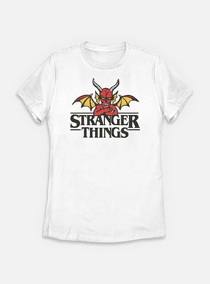 Stranger Things Hellfire Club Devil Logo Womens T-Shirt