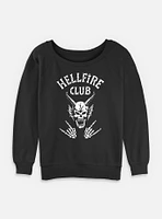 Stranger Things Hellfire Club Rocks Womens Slouchy Sweatshirt