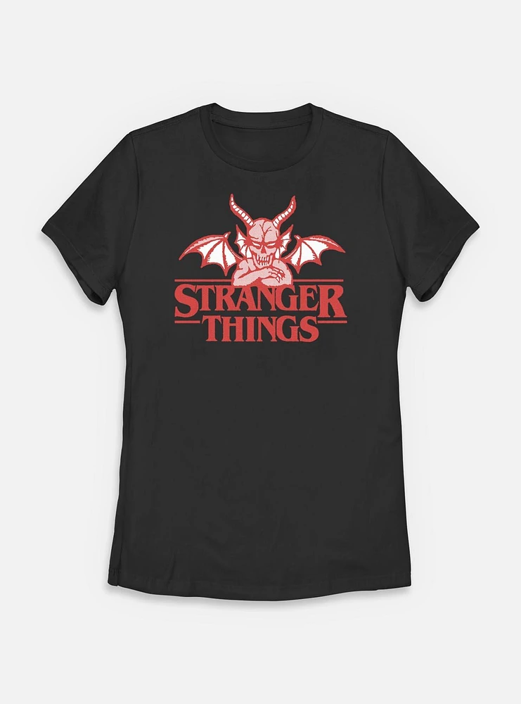 Stranger Things Devil Hellfire Clube Logo Womens T-Shirt
