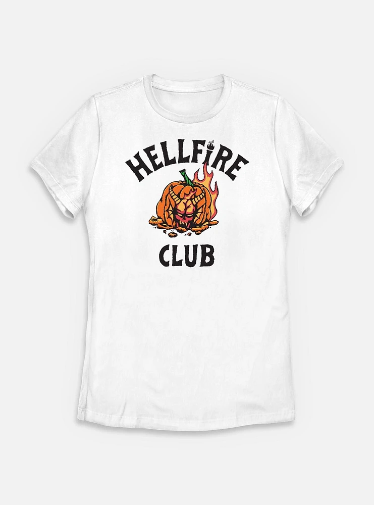 Stranger Things Hellfire Club Pumpkin Womens T-Shirt