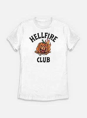 Stranger Things Hellfire Club Pumpkin Womens T-Shirt