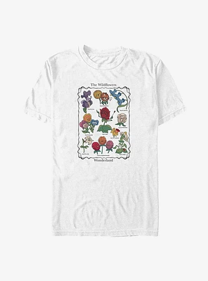 Disney Alice Wonderland Wild Flowers Big & Tall T-Shirt