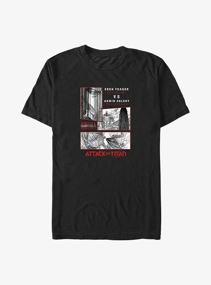 Attack on Titan Eren vs Armin Big & Tall T-Shirt