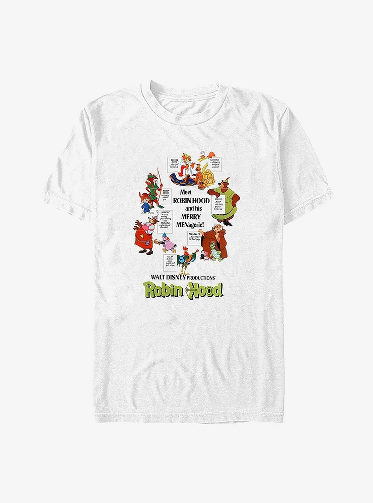 Disney Robin Hood Meet The Merry Menagerie Big & Tall T-Shirt