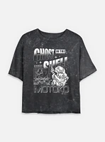 Ghost the Shell Grid Mineral Wash Womens Crop T-Shirt
