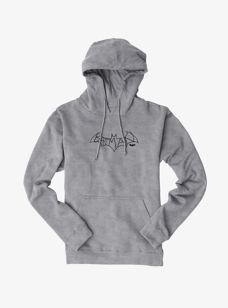 DC Comics Batman Logo Sketch Outline Hoodie
