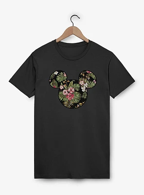 Disney Mickey Mouse Floral Head  T-Shirt