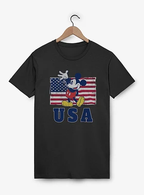 Disney Mickey Mouse USA Flag  T-Shirt