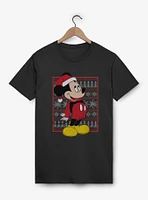 Disney Mickey Mouse Ugly Christmas Pattern T-Shirt