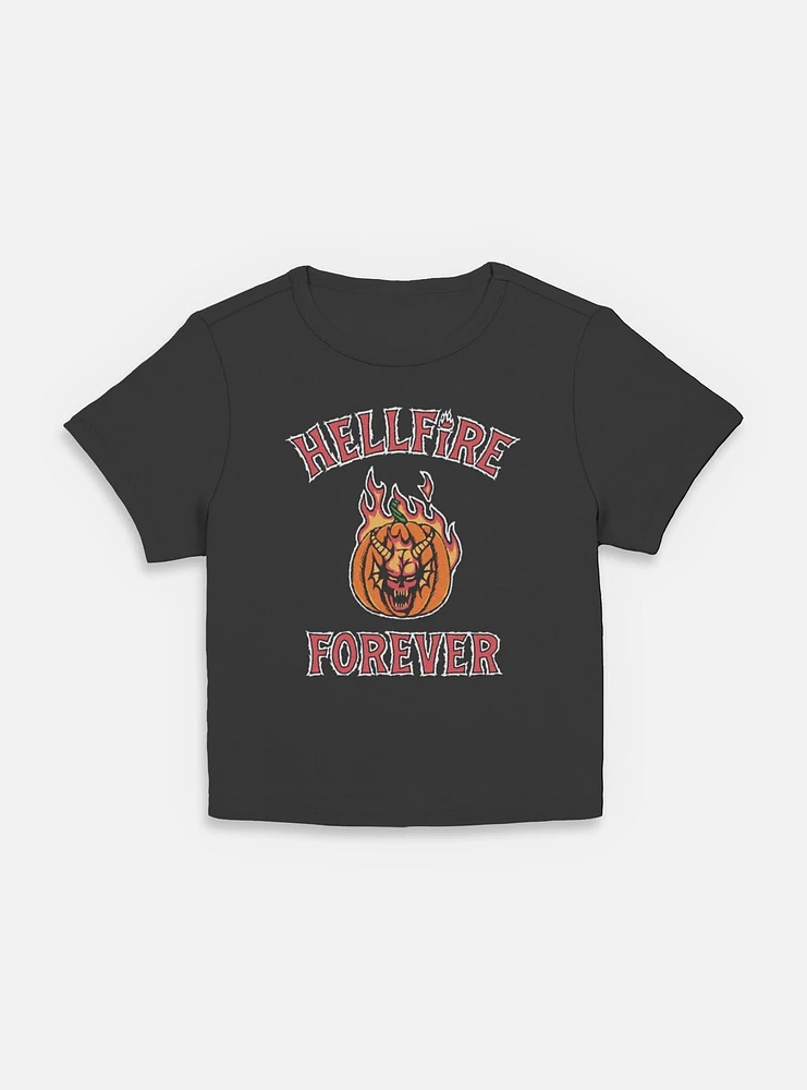 Stranger Things Hellfire Forever Pumpkin Womens Baby T-Shirt