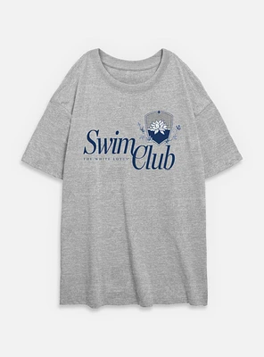 The White Lotus Swim Club Womens Oversized T-Shirt