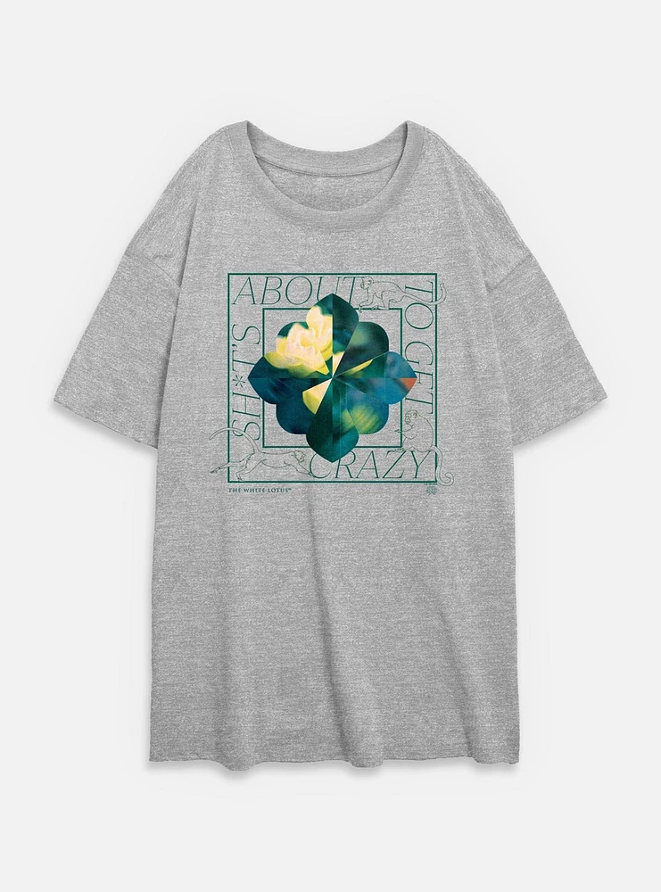 The White Lotus About To Get Crazy Womens Oversized T-Shirt