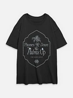 The White Lotus Phones Down Palms Up Womens Oversized T-Shirt