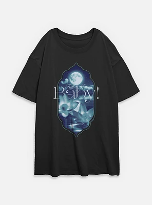 The White Lotus Full Moon Baby Womens Oversized T-Shirt