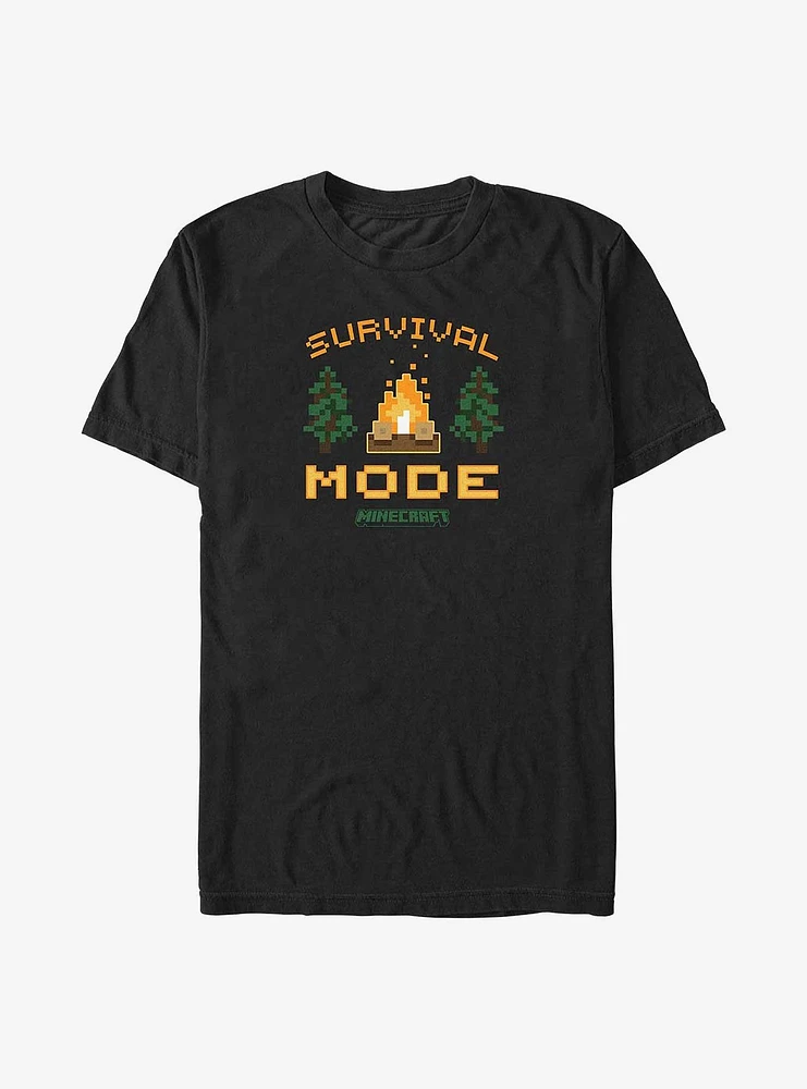 Minecraft Camp Fire Survival Big & Tall T-Shirt