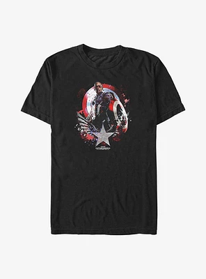 Captain America: Brave New World Paint Over Shield Big & Tall T-Shirt