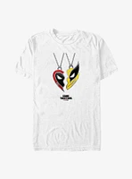 Marvel Deadpool & Wolverine Heart Friendship Necklace Big Tall T-Shirt