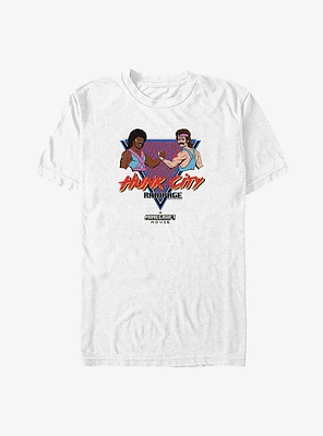A Minecraft Movie Hunk City Rampage Big & Tall T-Shirt