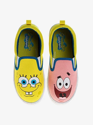 SpongeBob SquarePants and Patrick Slip-On Kids Canvas Sneakers