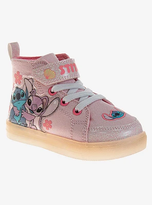 Disney Lilo & Stitch Toddler Girls High Top Light Up Sneakers