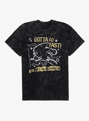 Sonic The Hedgehog Gotta Go Fast! Mineral Wash T-Shirt