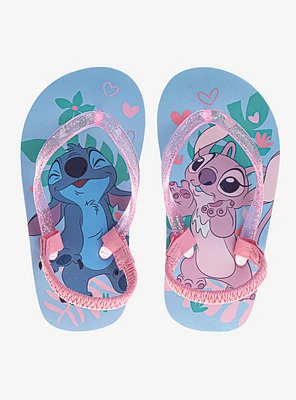 Disney Lilo & Stitch and Angel Toddler Girls Dual Sizes Flip Flops