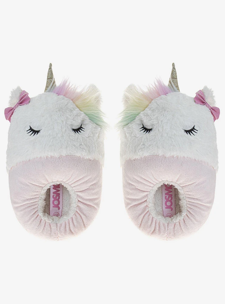 Pink Unicorn Girls Comfy Slippers