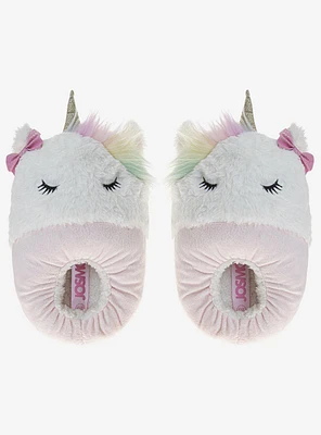 Pink Unicorn Girls Comfy Slippers