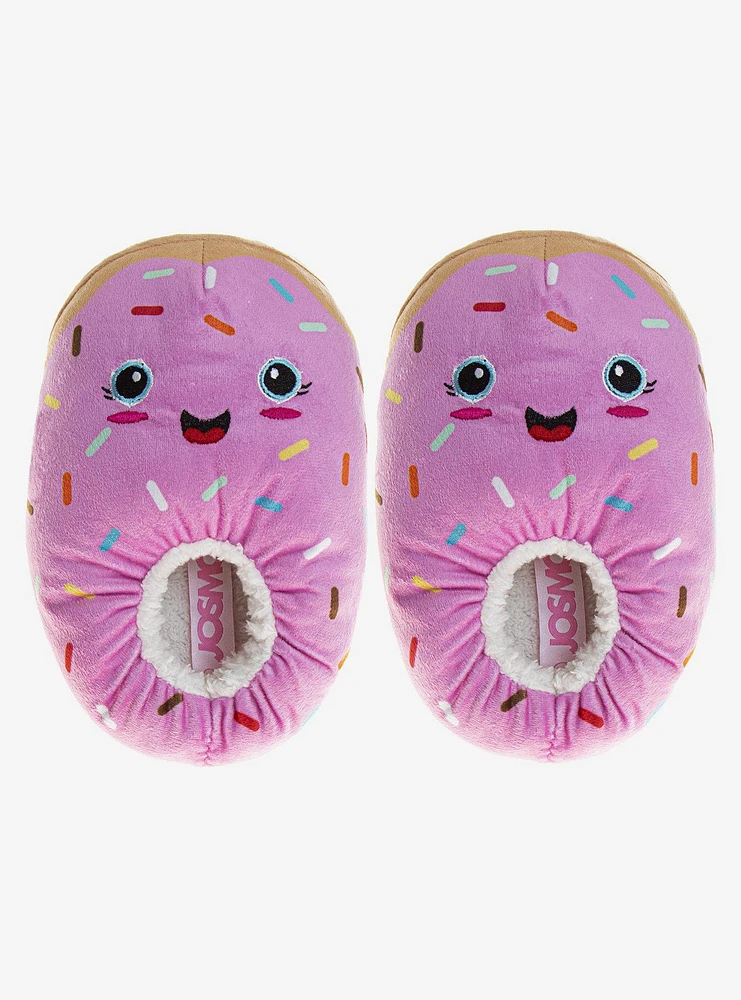 Pink Doughnut Girls Comfy Slippers