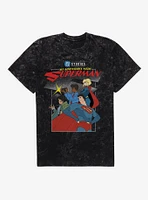 DC My Adventures With Superman Posing Group Mineral Wash T-Shirt