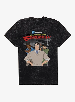 DC My Adventures With Superman Jimmy Olsen & Lois Lane Mineral Wash T-Shirt
