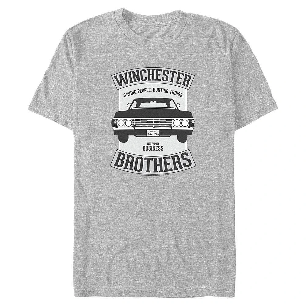 Supernatural Winchester Car Crest Big & Tall T-Shirt