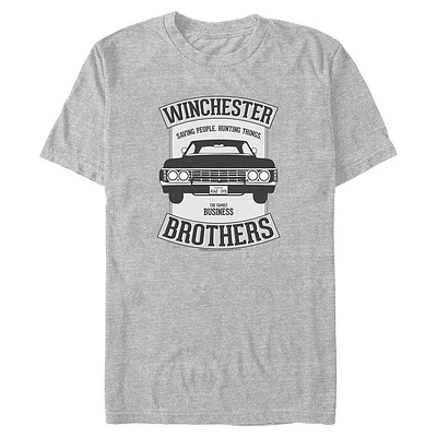 Supernatural Winchester Car Crest Big & Tall T-Shirt